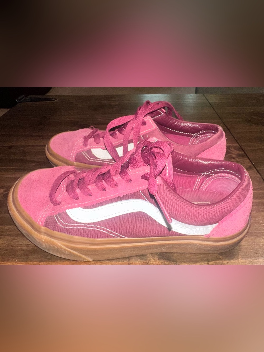 Vans Old Skool Skate Shoes Burgundy  with White Stripe Men’s 5/Women’s 6.5